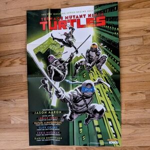 TMNT IDW Nickelodeon 2024 Two Sided Folded SDCC Turtles Promo Poster 24X36 New